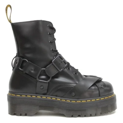 Image of Jadon Harness Paris Leather Unisex Ankle Platform Boots