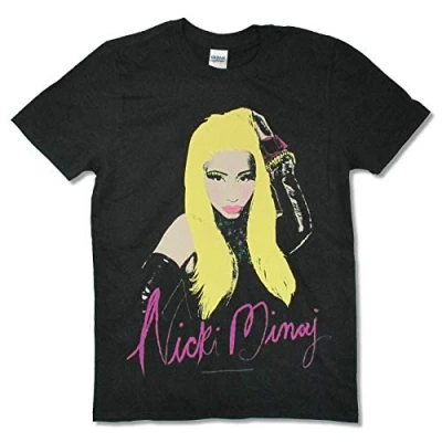 Image of Res Nicki Minaj Portrait Black T Shirt Small S New