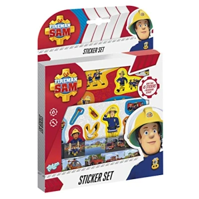 Image of Creative Kit Sam The Fireman Stickerset Set of Stickers Approximately 50 Pieces and 1 Scene Cardboard
