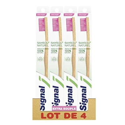 Image of Signal Manual Toothbrush Bamboo 100% Natural Extra Soft Pack of 1