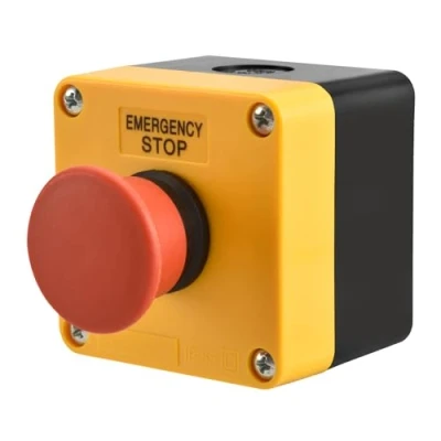 Image of Heschen Red Sign Momentary Emergency Stop Switch Push Button 660V 10A with Box NC