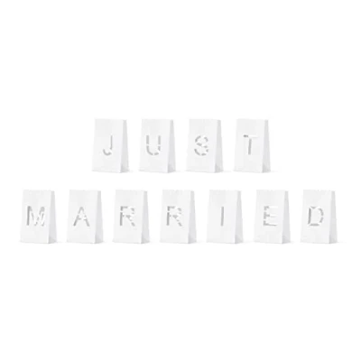 Image of Générique 11 Just Married Paper Lanterns 11.5 x 19 7 cm White