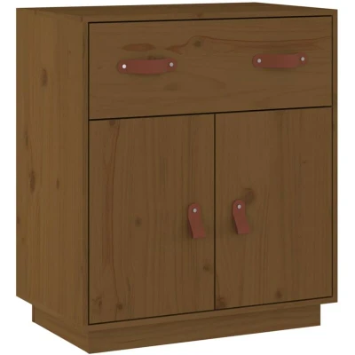 Image of vidaXL Sideboard Honey Brown 65.5x40x75 cm Solid Wood Pine