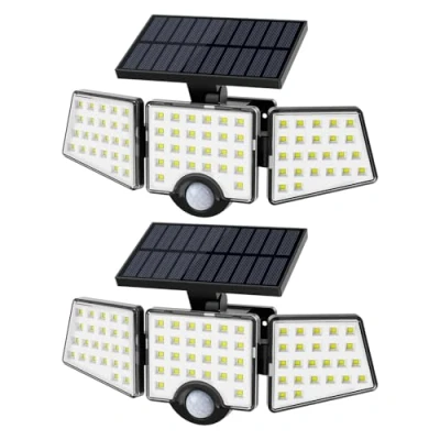 Image of Lepro Solar Security Lights, 1200LM Floodlights Motion Sensor with 360 Degree 3 Adjustable Heads, IP65 Waterproof, Wide Lighting Angle Lights Outdoor for Yard Garage Pathway