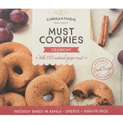 Image of Chrisanthidis Must Cookies Crunchy 300 g (Pack of 2)
