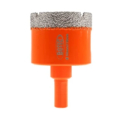 Image of BGTEC Diamond Core Drill Bits, 43mm Triangle Shank Hole Saw Bits for Ceramic Porcelain Tile Marble Granite Stoneware Quartz Vacuum Brazed Bit 65mm Length
