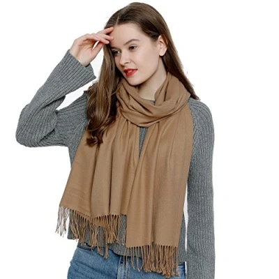 Image of DonDon Winter Scarf for Women ladies scarves long Shawl wool neck warmer 72.8 x 25.6 185 65 cm purple