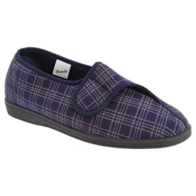 Image of Sleepers Mens Julian II Wide Fitting Slippers (11 UK) (Navy Blue)