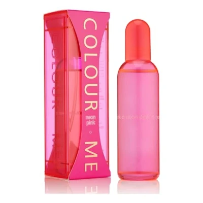 Image of COLOUR ME Neon Pink Perfume for Women. 100ml Eau de Toilette. Luxury Fragrance Ladies Perfume, Long Lasting Womens Perfumes by Milton Lloyd