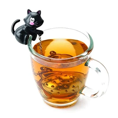 Image of Joie 10044 Tea Infuser Miau, Stainless Steel, Multicolour, 5.1 x 2.5 cm