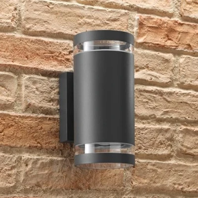 Image of Auraglow Indoor/Outdoor Double Up &amp; Down Wall Light Anthracite Grey Fitting Only