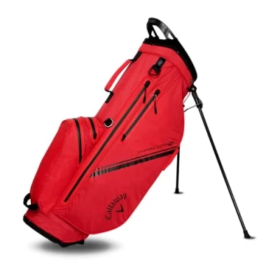 Image of Callaway Golf Chase Dry Waterproof Stand Bag, 2025, Red/Black