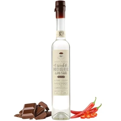 Image of The Sweet Potato Spirit Chocolate Moonshine Alcohol Drinks with Chilli, 50 cl 22% ABV, Natural Potatoes Ideal for Cocktails &amp; Desserts