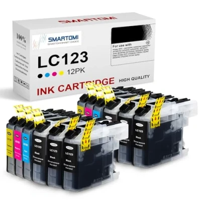 Image of SAMRTOMI LC123 Ink Compatible for Brother LC123XL Cartridges MFC J6520DW J6720DW J6920DW J470DW J4510DW J650DW J4610DW J870DW J4410DW DCP J132W J4110DW J552DW J752DW J152W(12 Pack)