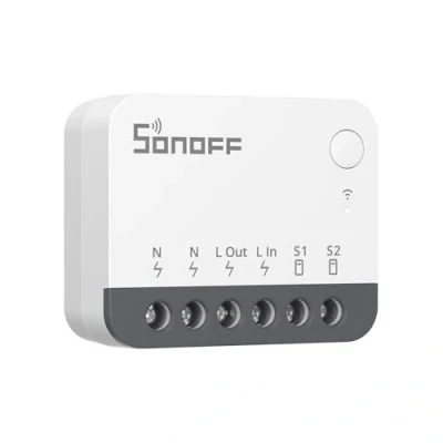 Image of SONOFF ZigBee Mini Smart Switch, Light 2 Way Control, Compatible with Alexa, Google Home and Hub, 3.0 Gateway Hub Required, Neutral Wire ZBMINIR2
