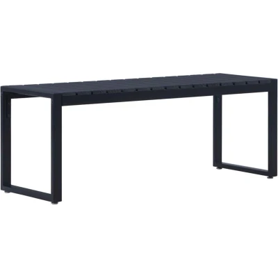 Image of vidaXL Garden Bench 120.5 cm PS Board Black