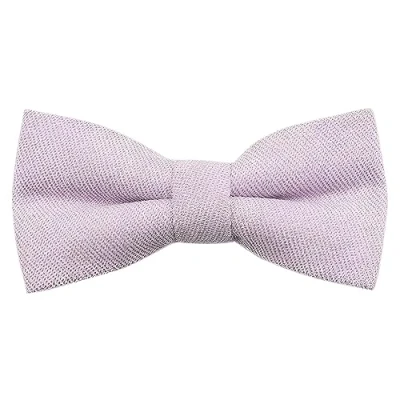 Image of Children&#039;s Kids Boys Luxury Cotton Blend Pre Tied and Elasticated Bow Tie (Soft Purple) suitable for formalwear, weddings, parties, pageboy outfits