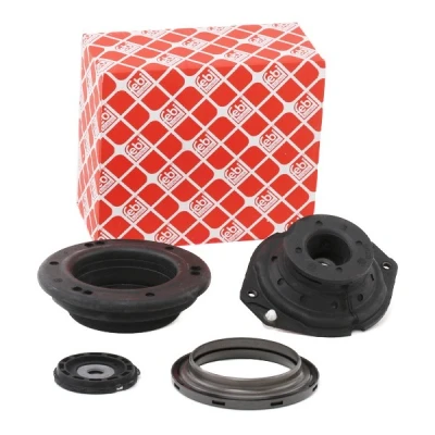 Image of 7701207537, 7701207537S1 Top strut mount FEBI BILSTEIN 33357 Front Axle with ball bearing Elastomer RENAULT: LAGUNA 2