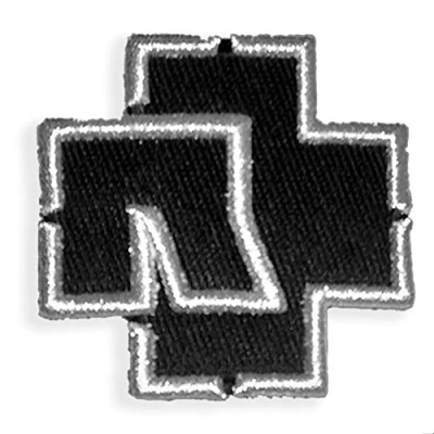Image of Rammstein Logo Patch Aufnäher 7.5 x cm Black Official Band Merchandise