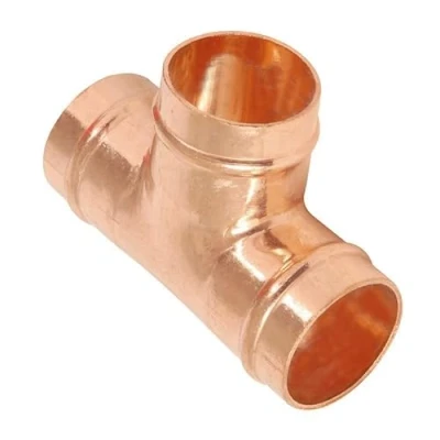 Image of Bag of 5 15mm Solder Ring Equal tee (Known as Also/Plumbing Fittings Also Available in 8mm, 10mm, 15mm, 22mm, 28mm, 35mm, 42mm and 54mm)