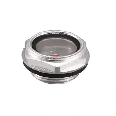 Image of Sourcingmap Oil Liquid Level Gauge Sight Glass M24x1.5 Male Threaded Aluminum Alloy Air Compressor Fittings with O Ring