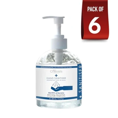 Image of skinChemists Hand Sanitiser Kills 99% Bacteria with 70% Alcohol (500ml, Pack of 6)