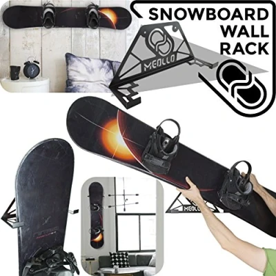 Image of Snowboard storage rack wall mount (100% Steel) (Black)