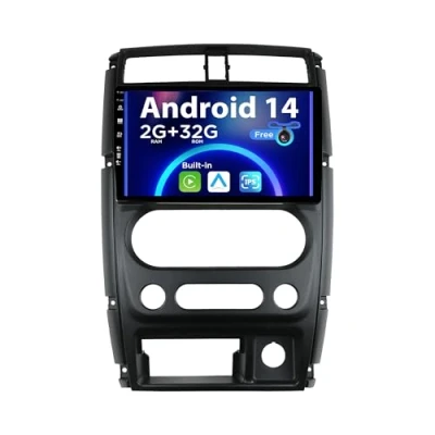Image of SXAUTO Android 12 IPS Car Stereo For Suzuki Jimny 3 (2005 2019) 2G+32G Wireless CarPlay/Android Auto REAR Camera Free 9 Inch 2 Din DAB Steering Wheel 4G WIFI Bluetooth Fast boot