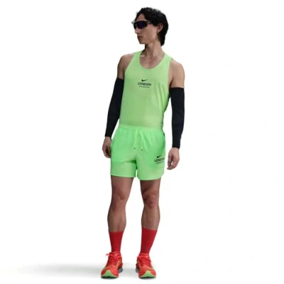 Image of Nike Performance CITY Marathon Stride Sports shorts, Men&#039;s, Size: Large, Lime blast