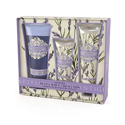 Image of Somerset Body Care Gift Set with Shower Gel, Hand Cream and Lotion in a Beautiful Box, Lavender