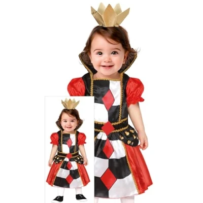 Image of FIESTAS GUIRCA Queen Of Hearts Baby Fancy Dress Costume Fairytale Toddler Girls Age 12 18 Months