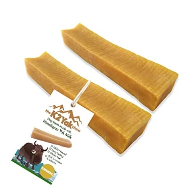 Image of the K2 Yak chew TURMERIC Flavour Dog Treats 100% Natural and Long Lasting (M (Pack of 2))