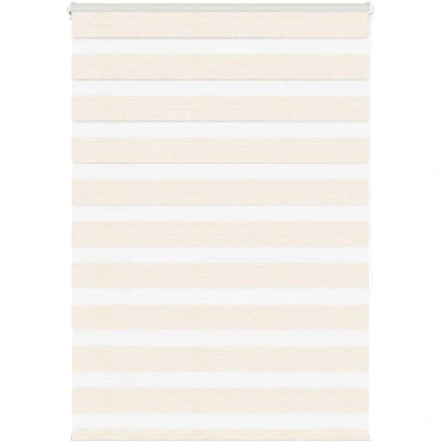 Image of vidaXL Zebra Blind Marble Beige 110x150 cm Fabric Width 105.9 Polyester