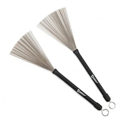 Image of Retractable Telescopic Drum Wire Brushes with Smooth Rubber Handle, Premier