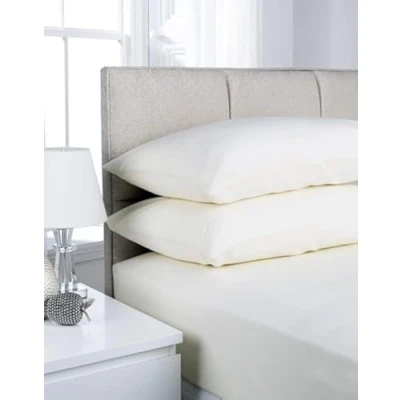 Image of Comfy Nights 100% Egyptian Cotton Fitted Bed Sheet (Super king, Cream)