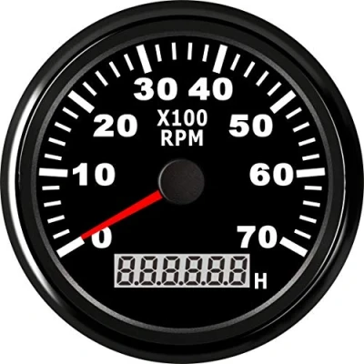 Image of ELING Tachometer RPM Tacho Gauge With Hour Meter For Car Truck Boat Yacht 0 7000RPM 85mm Backlight