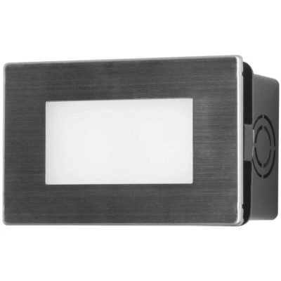 Image of Forlight Lighting Rect Led Outdoor Recessed Wall Lamp Stainless Steel, Opal, 3000 4000 6500K, IP65