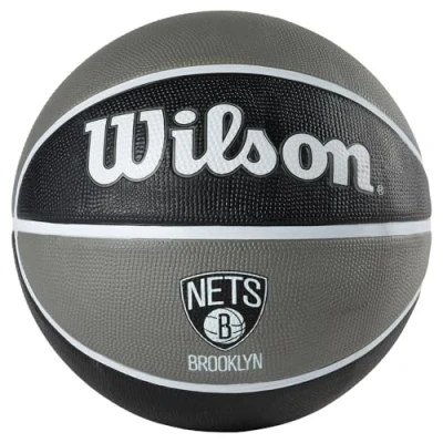 Image of Wilson Basketball, NBA Team Tribute Model, BROOKLYN NETS, Outdoor, Rubber, Size: 7