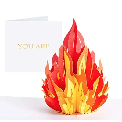 Image of PopLife You&#039;re FIRE 3D Pop Up Card Just Because, Father’s Day, Congratulations, Happy Birthday, New Job, Valentine&#039;s Day Card, Funny for Him, Graduation, Silly Get Well Soon