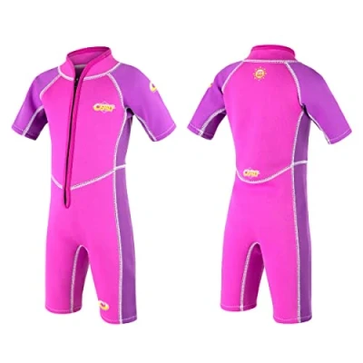 Image of Osprey Childrens Toddlers 3 Mm Shorty Summer Wetsuit With SPF 50+ For Boys And Girls, Oyster Pink, Age EU