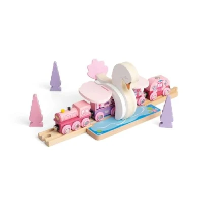 Image of Bigjigs Rail Swan Tunnel Wooden Trains, Train Toy, Train, Trains For Toddlers, Toys 3 Year Olds, Pair With Fairy Set