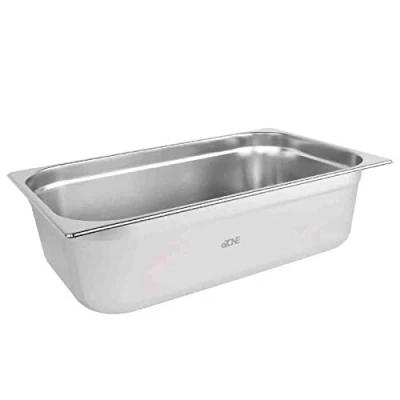Image of eZone Gastronorm 1/1 Size Stainless Steel Bain Marie Food Container Pot Pan 150mm