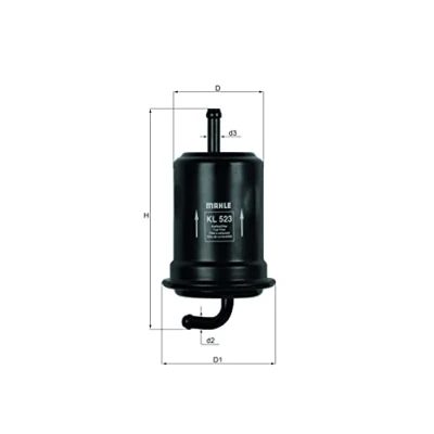 Image of 1541065D00, 1541065D00000, 1541065D10, 1541065D10000, 1541065D20 Fuel Filter MAHLE ORIGINAL KL 523 In Line 8mm 8,0mm SUZUKI: Grand Vitara 1 SUV