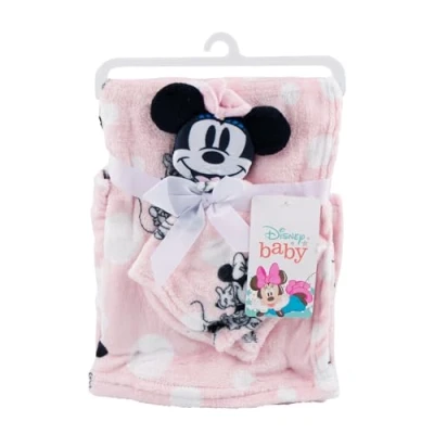 Image of Disney Minnie Mouse Polka Dot Blanket and Security Set