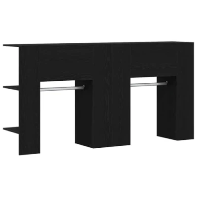 Image of vidaXL Hallway Cabinets 2 pcs Black Oak Engineered Wood