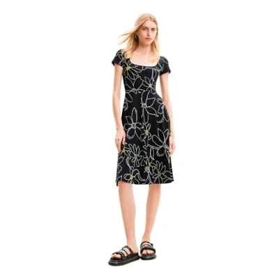 Image of Desigual VEST_MARGARITIS women&#039;s Dress in Black