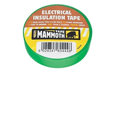 Image of Everbuild 2ELECYW Electrical Insulation Tape, Yellow, 19 mm x 33 m