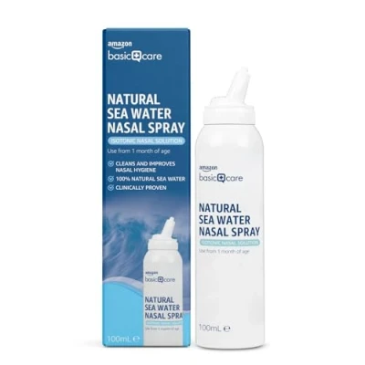 Image of Amazon Basic Care Natural Sea Water Nasal Spray 100 ml
