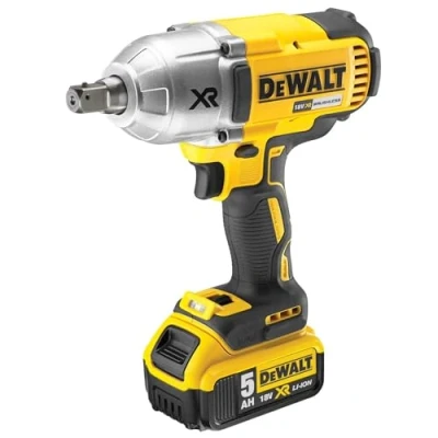 Image of DEWALT DCF899P2 GB High Torque Impact Wrench 18V Cordless Brushless (2 x 5Ah Batteries), 18 V, Yellow/Black, 2 5.0Ah Li Ion