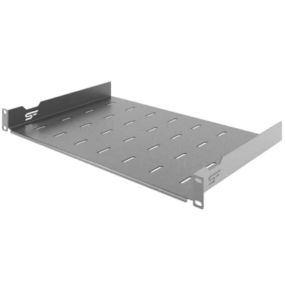 Image of Stalflex Server Rack Shelf 19 inch 1U 300mm Made of Metal Universal Vented Mount Cantilever Tray compatible with Network Cabinet and Rails